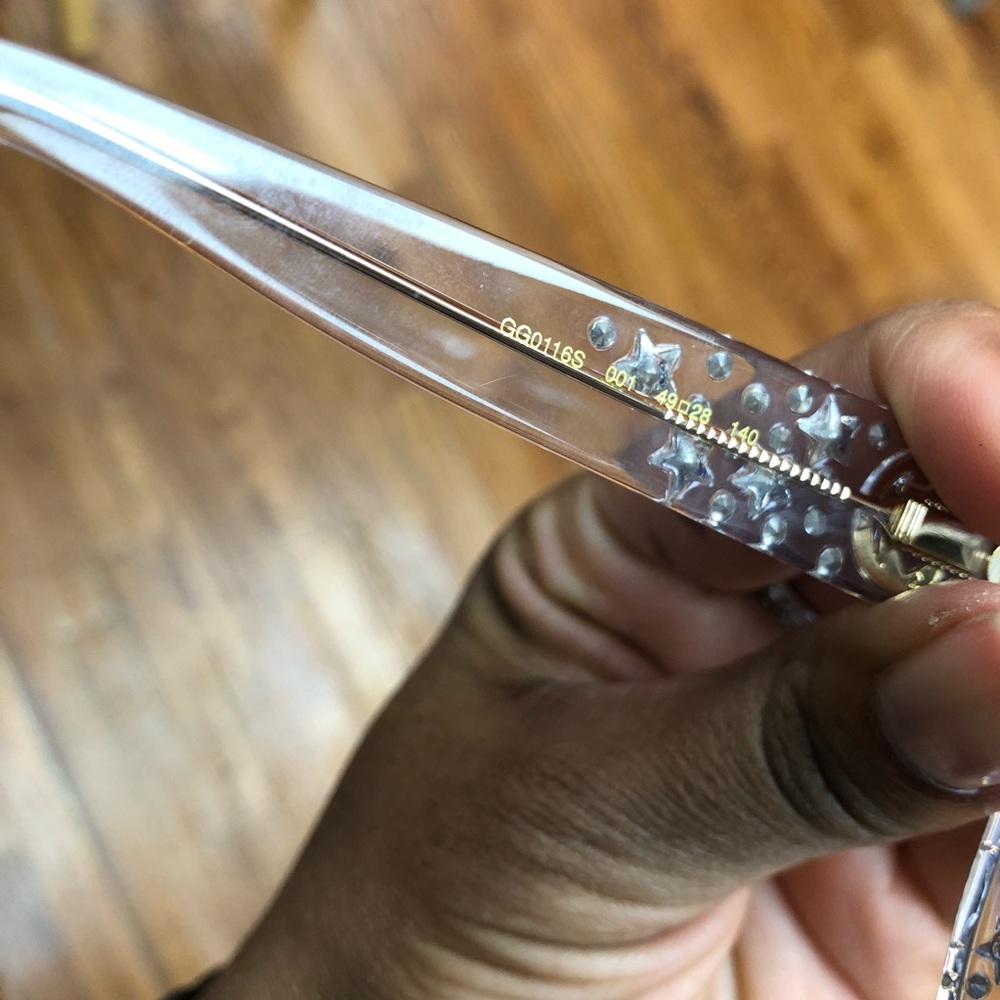 Authentic Gucci Clear 0116S Sunglasses - Picture 4 of 5